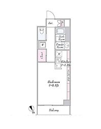 ヴァンテ・アン神楽坂 ワンルームの間取図画像
