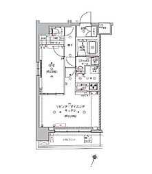 東京メトロ有楽町線 護国寺駅 徒歩4分の賃貸マンション 8階1LDKの間取り