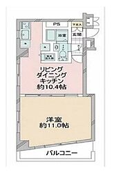東京メトロ半蔵門線 永田町駅 徒歩5分の賃貸マンション 2階1DKの間取り