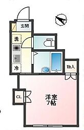 東京メトロ有楽町線 護国寺駅 徒歩6分の賃貸アパート 1階1Kの間取り