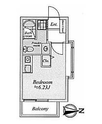 都営大江戸線 本郷三丁目駅 徒歩7分の賃貸マンション 2階ワンルームの間取り