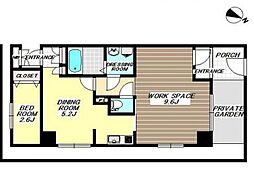 都営新宿線 神保町駅 徒歩5分の賃貸マンション 1階1SKの間取り