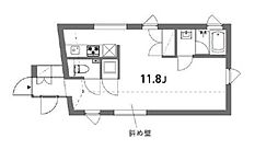 東京メトロ有楽町線 飯田橋駅 徒歩4分の賃貸マンション 3階ワンルームの間取り