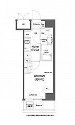 東京メトロ丸ノ内線 茗荷谷駅 徒歩8分の賃貸マンション 9階1Kの間取り