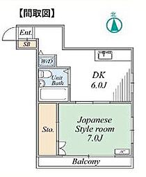 東京メトロ丸ノ内線 四谷三丁目駅 徒歩6分の賃貸マンション 3階1DKの間取り