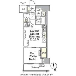 東京メトロ有楽町線 江戸川橋駅 徒歩8分の賃貸マンション 10階1LDKの間取り