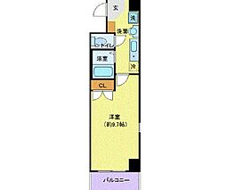 シンシア早稲田 1Kの間取図画像