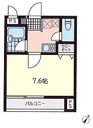 エスポワール砂土原 1Kの間取図画像