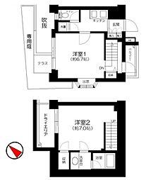 パレステュディオ小石川後楽園 2Kの間取図画像