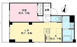 グランドグレース神楽坂 1LDKの間取図画像