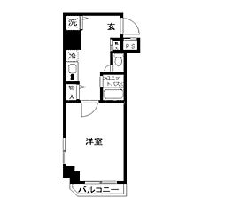 スカイコート神楽坂壱番館 1Kの間取図画像
