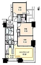 シティタワー九段下 3LDKの間取図画像