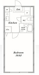 麹町三丁目ハウス 1Kの間取図画像