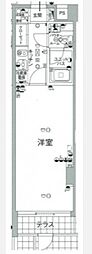 ミディアススカイコート赤坂 1Kの間取図画像