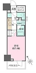 ルフォンプログレス四谷 1Kの間取図画像