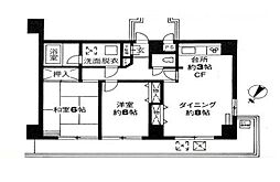 シャンボール小石川A 2LDKの間取図画像