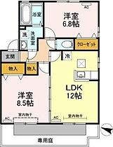 ステージハイツ 103 ｜ 徳島県徳島市南田宮2丁目1-41（賃貸アパート2LDK・1階・62.10㎡） その2