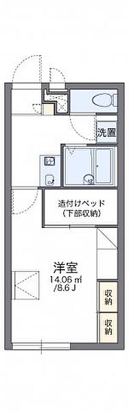 レオパレスラージ　グルーブ　II 207｜徳島県徳島市国府町観音寺(賃貸アパート1K・2階・23.18㎡)の写真 その2