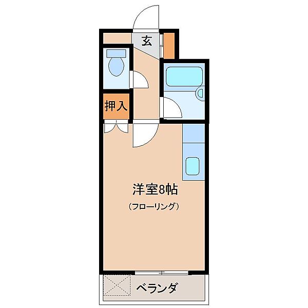 ガーデンハイム清武 303｜宮崎県宮崎市清武町木原(賃貸マンション1K・3階・23.00㎡)の写真 その2