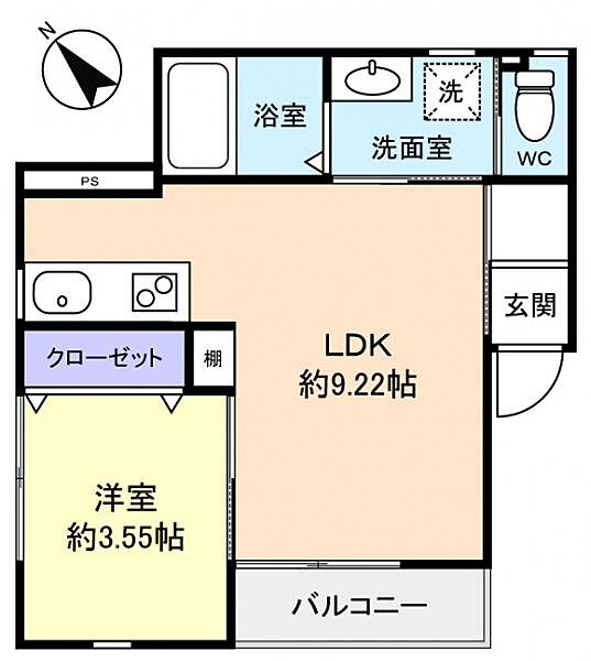 千葉県佐倉市王子台3丁目(賃貸アパート1LDK・2階・30.70㎡)の写真 その3