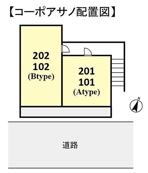 千葉県佐倉市上座(賃貸アパート2DK・2階・37.26㎡)の写真 その2