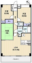 ベルドゥムール志津駅前 3LDKの間取図画像