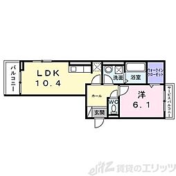 ミルト 3階1LDKの間取り