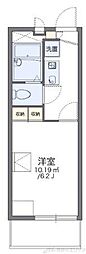 レオパレスパーシモンII 3階1Kの間取り
