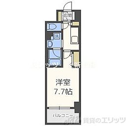 アーバネックス堂島 10階1Kの間取り