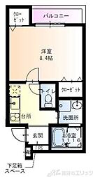 フジパレス吹田寿町V番館 3階1Kの間取り