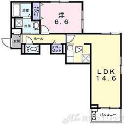 リ・リアン 1階1LDKの間取り