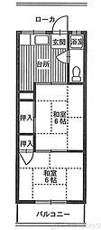 第一清涼マンション 2Kの間取図画像