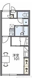 レオパレスパーシモン辻子 1Kの間取図画像