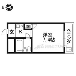 ロイヤルミサワ 1Kの間取図画像