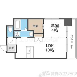 サムティ江坂ジュレーヴ 1LDKの間取図画像