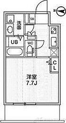 ラドゥセール江坂2 1Kの間取図画像
