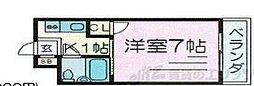 フレックス新大阪 ワンルームの間取図画像