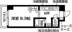 フランメゾン 1Kの間取図画像