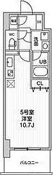 グレンパーク新大阪2 ワンルームの間取図画像