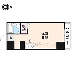 プレミアムコート ワンルームの間取図画像