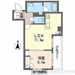 ティーエヌ伍番館 1LDKの間取図画像