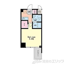 HS梅田EAST 1Kの間取図画像