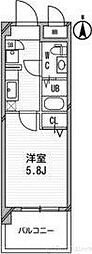 アーデン新大阪 1Kの間取図画像