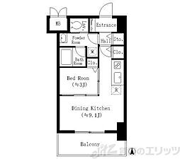 小西マンション 1DKの間取図画像