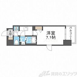 ファーストフィオーレ新梅田 1Kの間取図画像