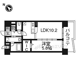 カンマキーノ 1LDKの間取図画像