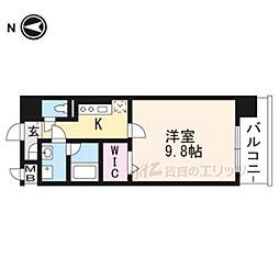 カンナビーノ 1Kの間取図画像