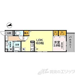 レストバル上泉 1LDKの間取図画像
