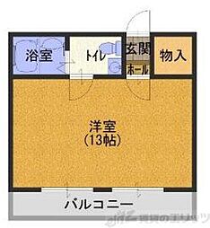 ミスター上新庄 ワンルームの間取図画像