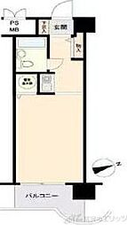 コボリマンション新大阪 1Kの間取図画像